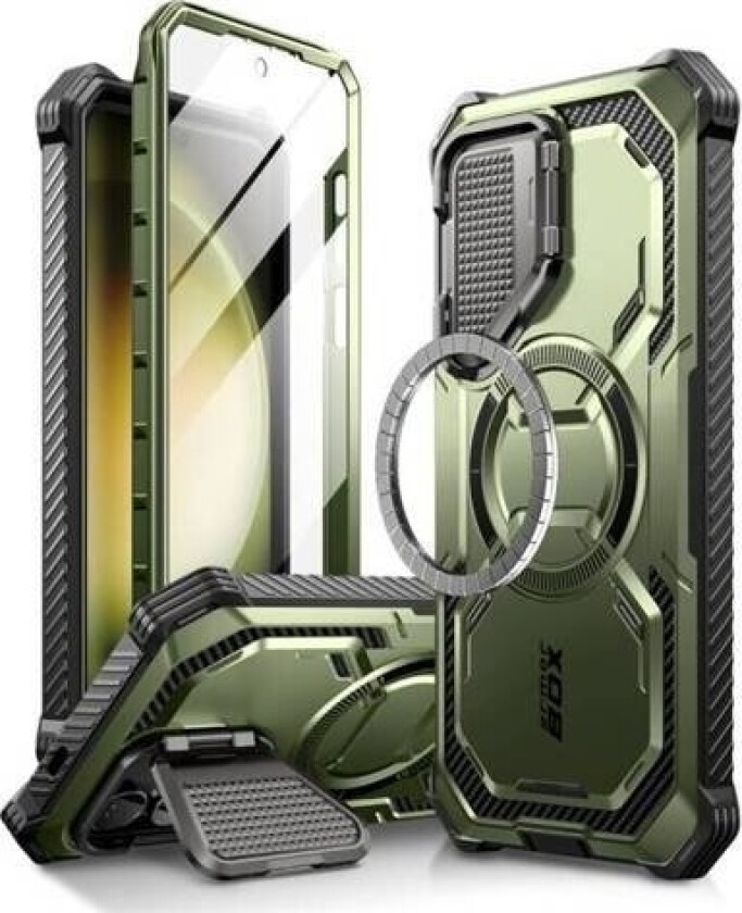 Iblsn Armorbox Mag Supcase-Deksel Med Magsafe Til Samsung Galaxy S24 - Grønn