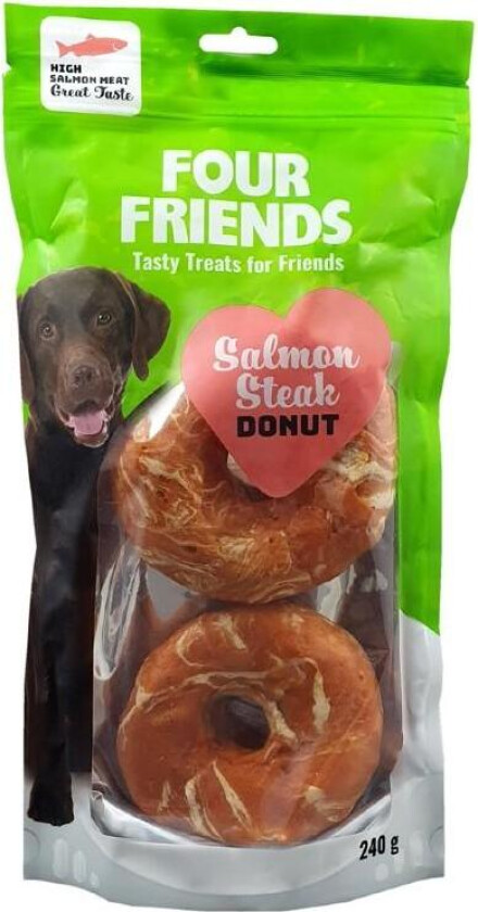 Dog Salmon Steak Donut Tyggeringer til Hund 240 g