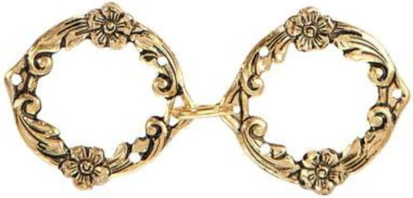 Løkenbunad, Capehekte i 925 forgylt sølv