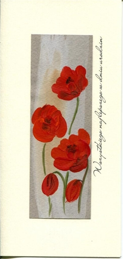 Mak Bursdagskort Dl U07 - Valmuer