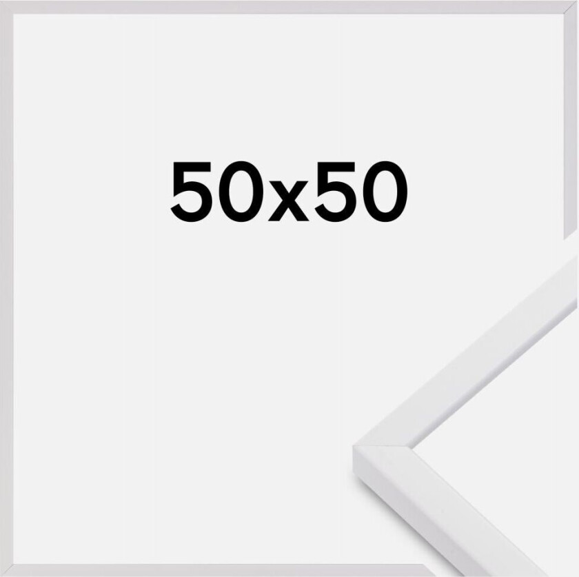 Ramme E-Line Akrylglass Hvit 50x50 Cm