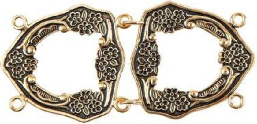 Løkenbunad, Beltespenne i 925 forgylt sølv