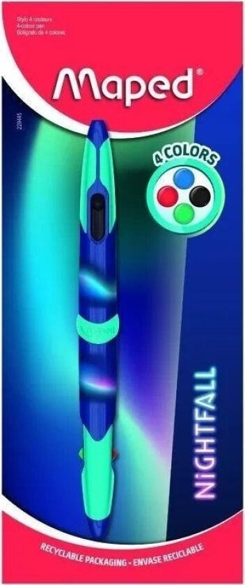 Nightfall Twin Tip Dobbeltsidig Kulepenn 4 Farger