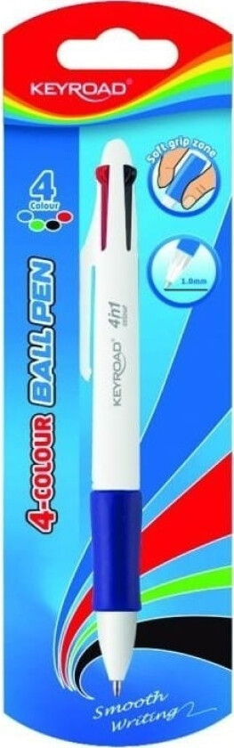 Kulepenn , 4 Farger, Blister