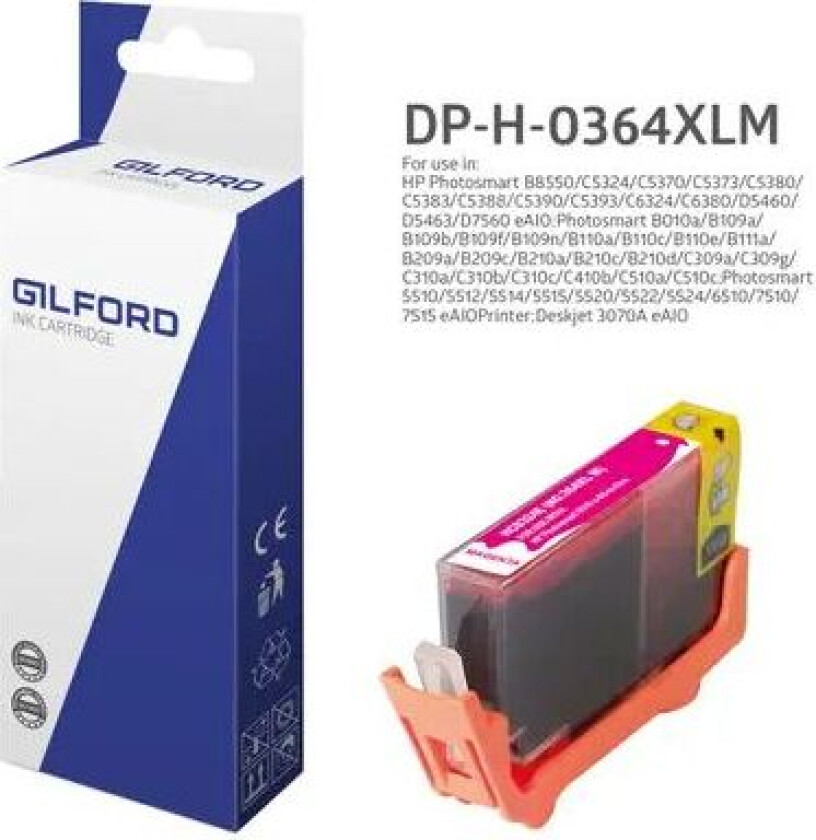 Blekk Magenta No.364xl, 820 Sidor - Cb324ee