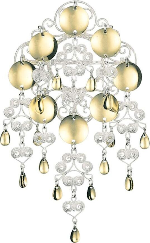 Sølje Nordland i 830 hvit og forgylt sølv