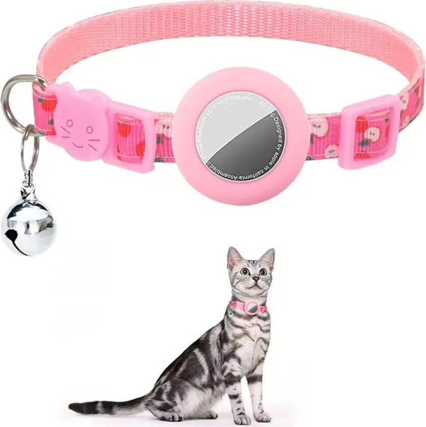 Kattehalsbånd med AirTag Silikondeksel & Klokke - Epler