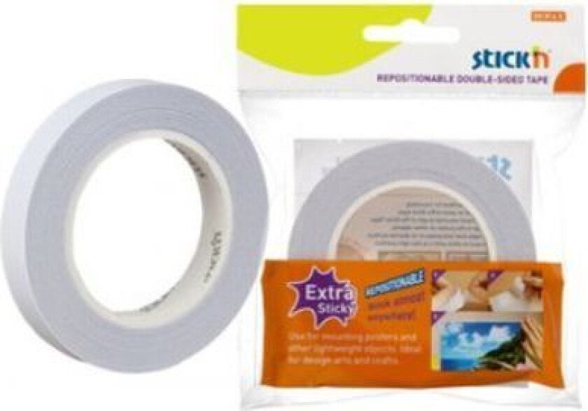 Stickn Dobbeltsidig Selvklebende Tape 25X12mm