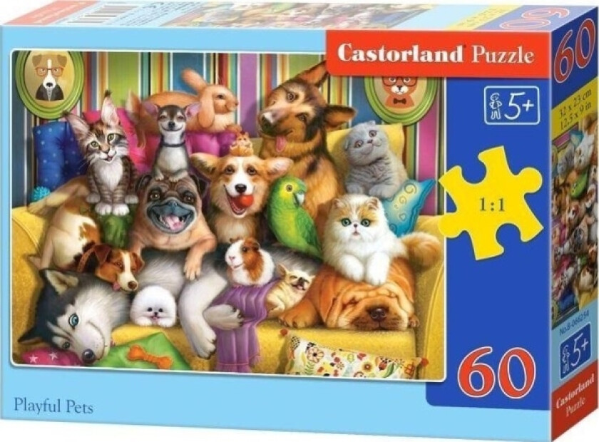 Castorland Puslespill 60 Brikker Morsomme Dyr