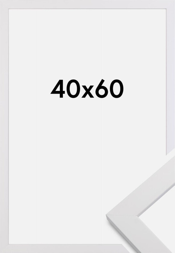 Ramme White Wood Akrylglass 40x60 Cm