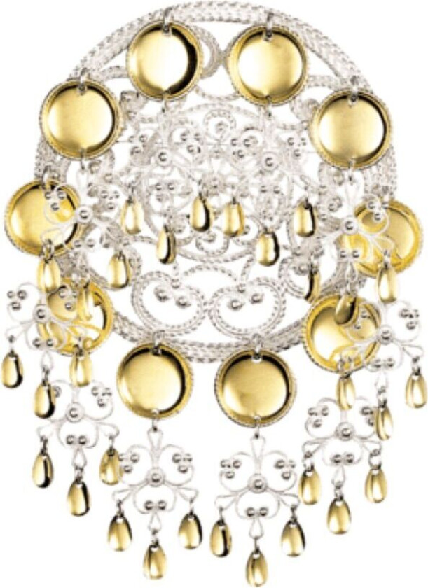 Sølje Bardu/Målselv i 830 hvitt/forgylt sølv