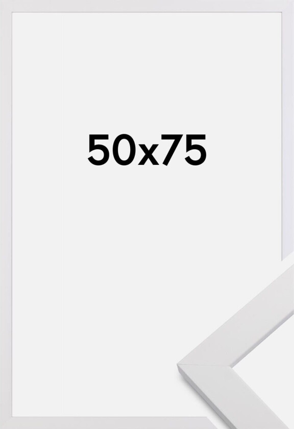 Ramme White Wood Akrylglass 50x75 Cm