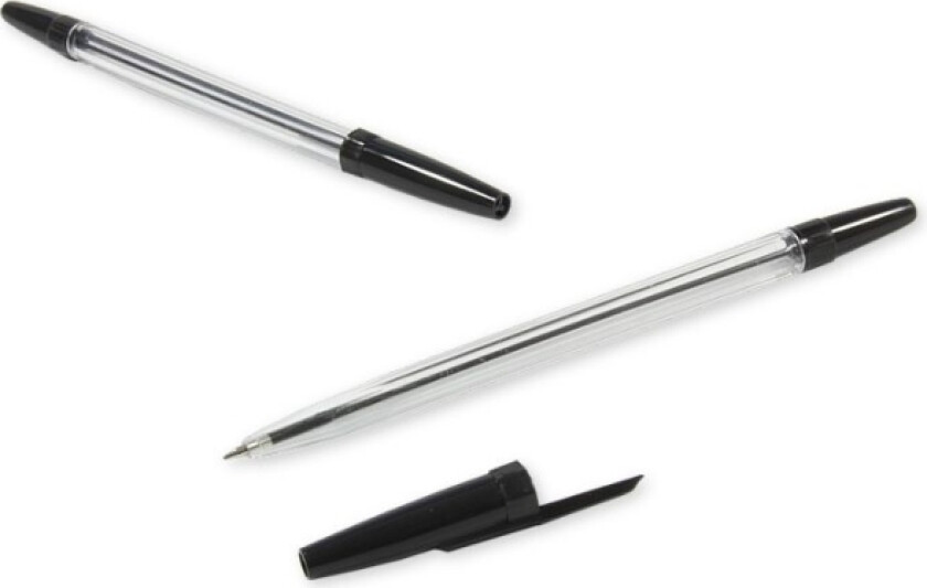 Kulepenn 007 Sort, Pakke Med 50 Stk