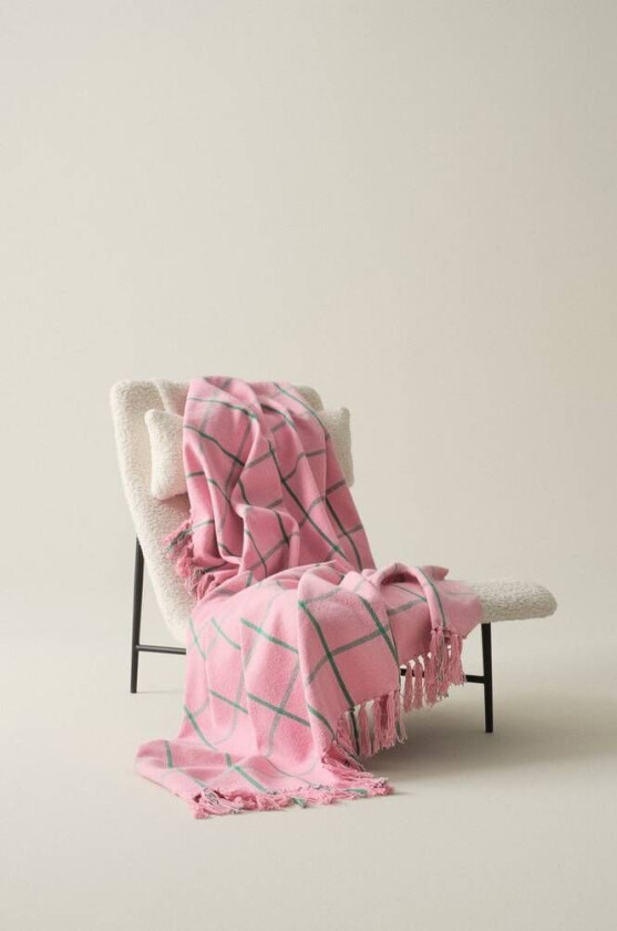 MYRA pledd Rosa/grønn