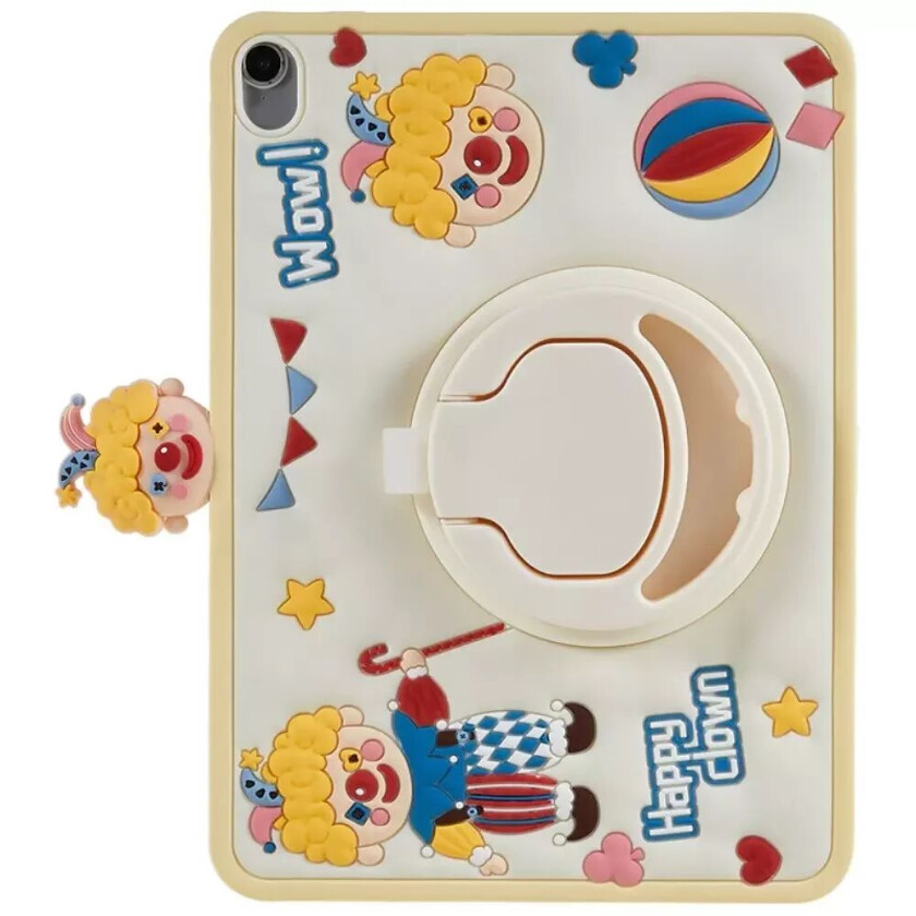 iPad 10.9" (2022) Fleksibelt Silikon Deksel med Stativ og Pennholder - Klovner