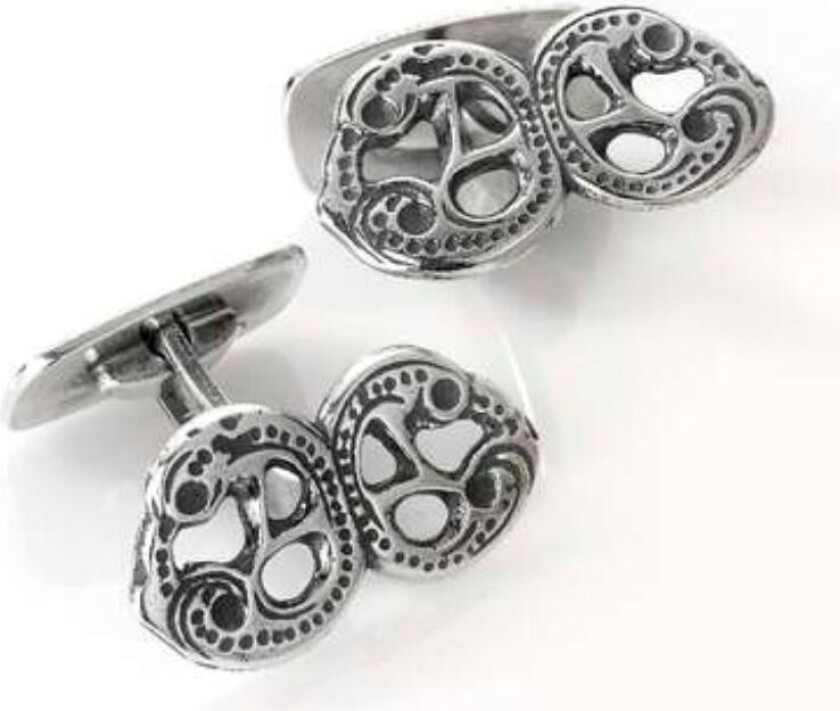 Romeriksbunad, Mansjettknapper i 925 oksidert sølv