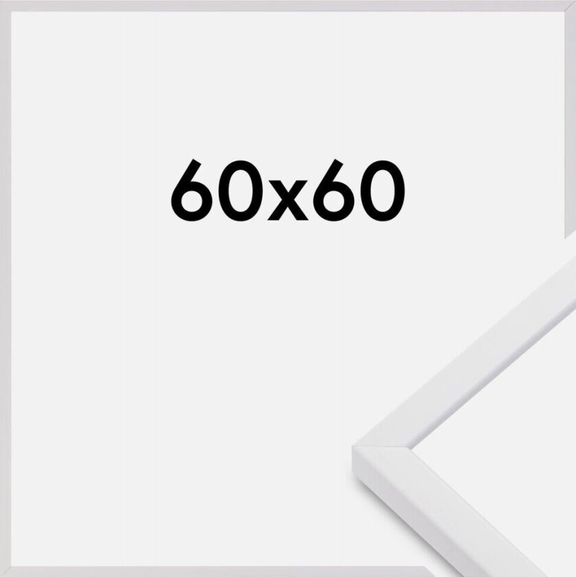 Ramme E-Line Akrylglass Hvit 60x60 Cm