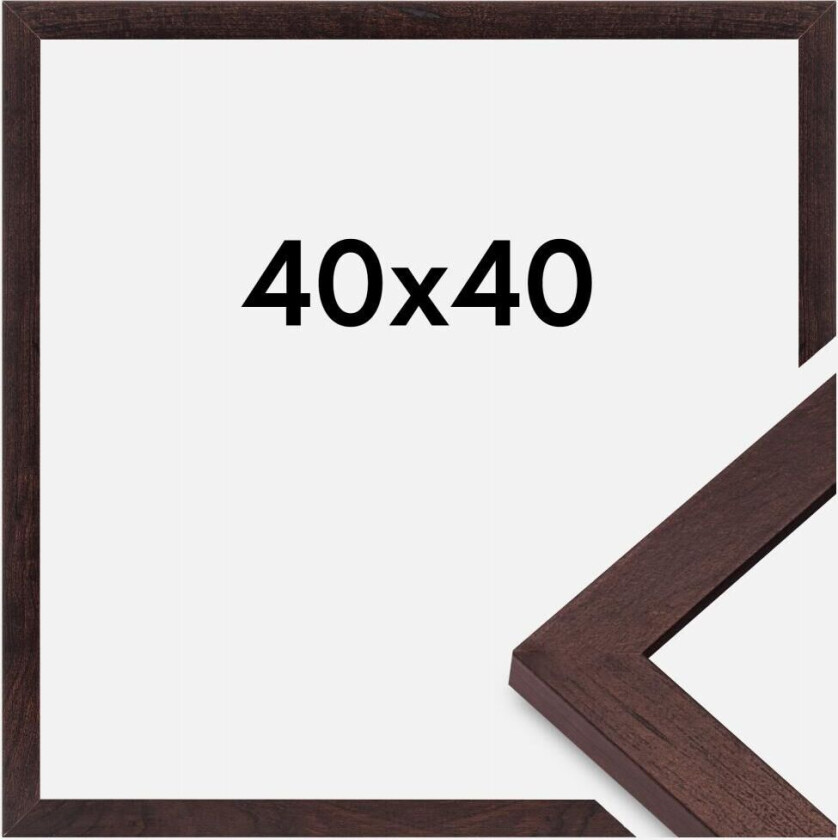 Ramme Bga Classic Akrylglass Valnøtt 40x40 Cm