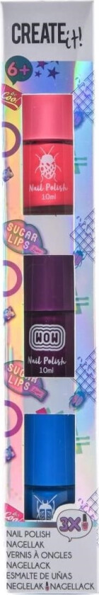 Create It! Neglelakk 3 Pak Róowy 6+ Create It