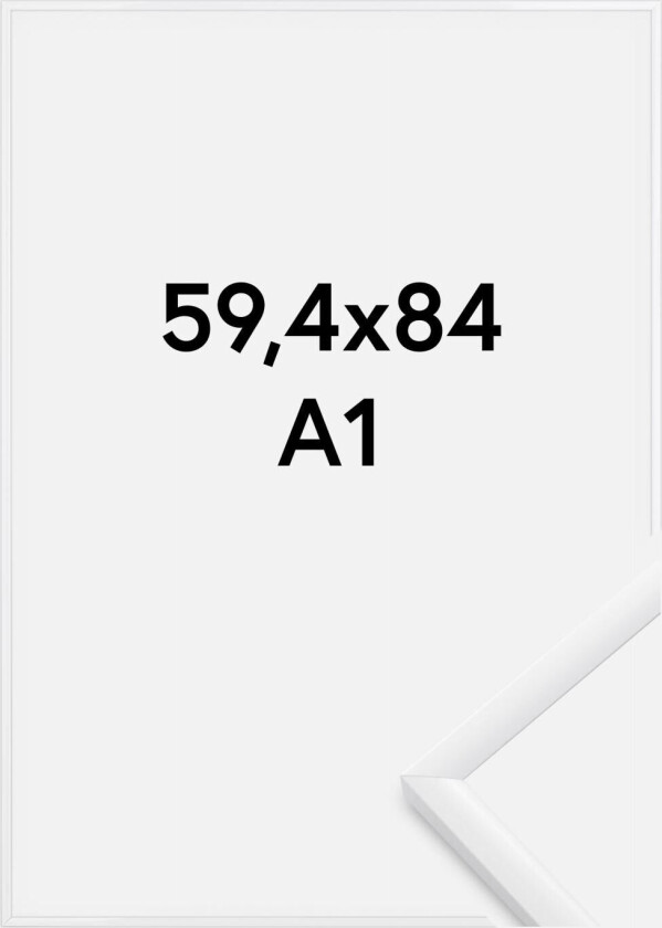 Ramme New Lifestyle Akrylglass Hvit 59,4x84 Cm (A1)