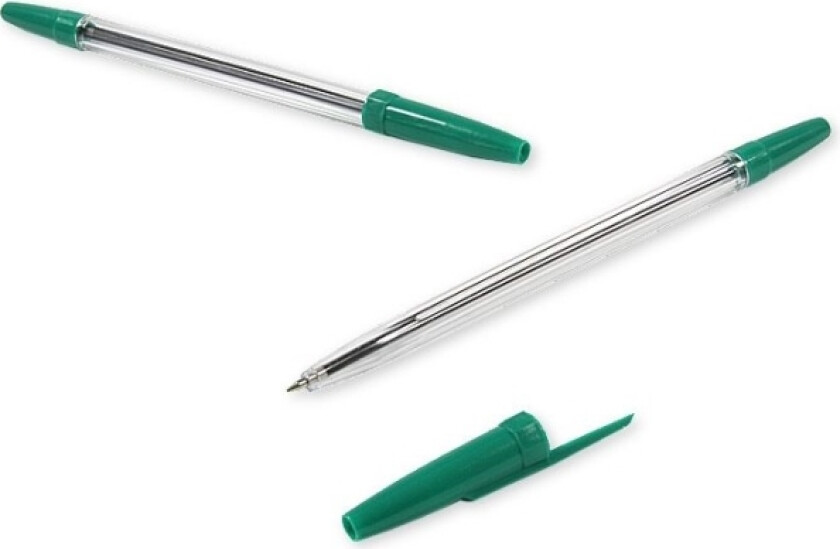 Kulepenn 007 Grønn, Pakke Med 50 Stk