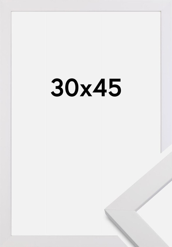 Ramme White Wood Akrylglass 30x45 Cm
