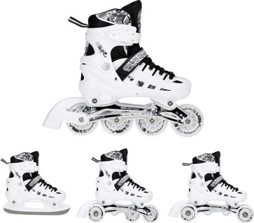 Nils Extreme Nh10905 4In1 Led Størrelse S (31-34) Skøyter Med Dimensjoner Nils Extreme Hockey Hockey