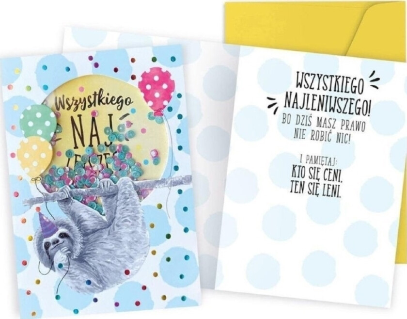 Konfetti Bursdagskort Knf-052