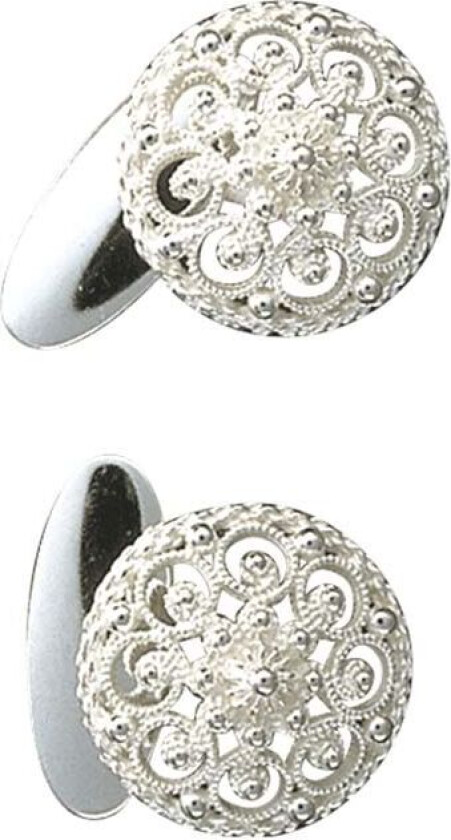 Mansjettknapper i 830 hvitt sølv