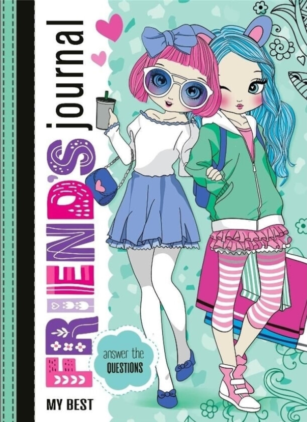 Fresh Friends Notatbok 135X197/48K Tw Grønt Glitter