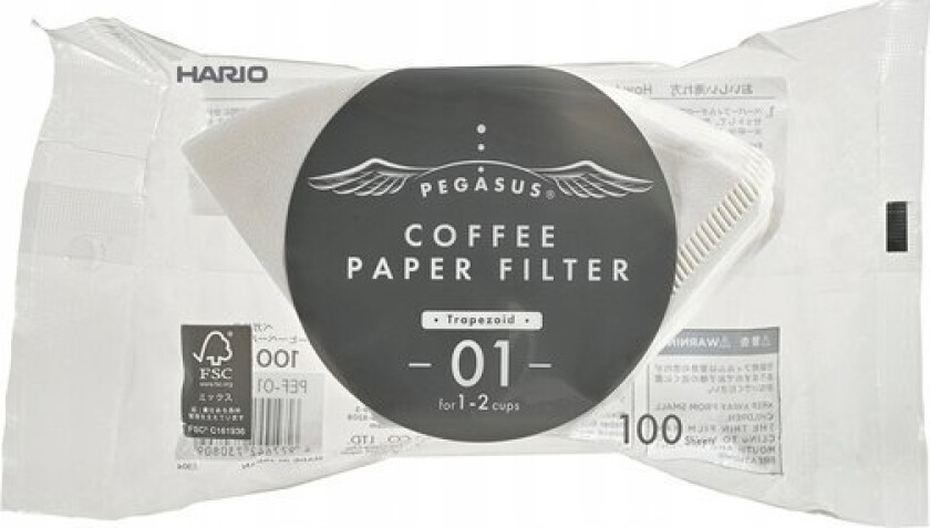 Hario Hario - Hvit Pegasus 01 Papirfiltre - 100 Stk