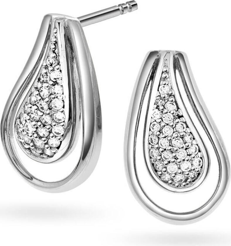 , Øredobber i sølv med zirkonia