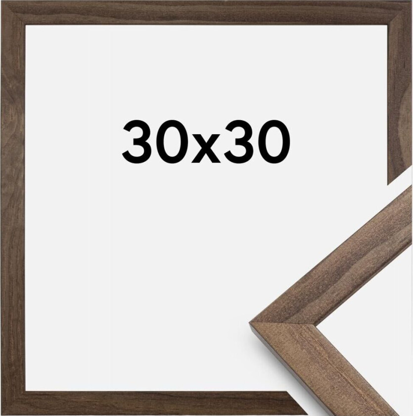 Bilde av Ramme Stilren Akrylglass Valnøtt 30x30 Cm