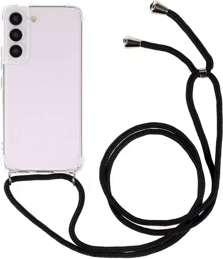 Samsung Galaxy S22 Fleksibelt Plast Bakdeksel med Snor / Stropp - Gjennomsiktig