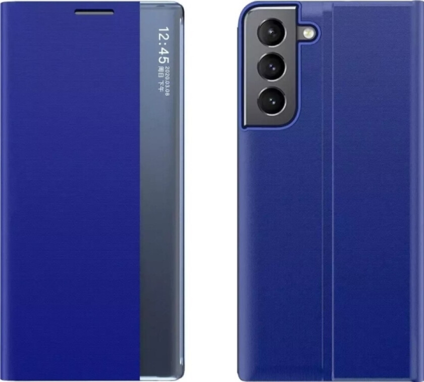 Nytt Sleep Case-Deksel Til Samsung Galaxy S23+ Deksel Med Klaffstativ Blå