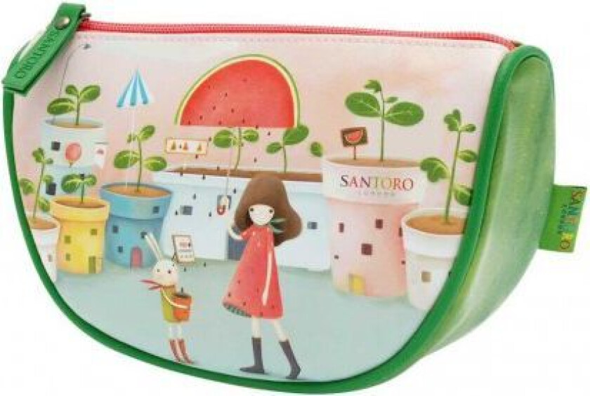 Pencil Case Vanity Bag With Gusset, Melon Showers