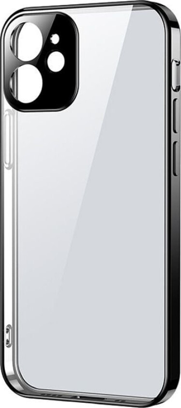 New Beauty Series Ultra Thin Transparent Deksel Med Metallramme For Iphone 12 Mini Svart (Jr-Bp741)