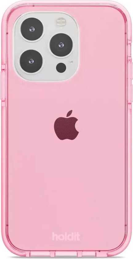 Holdit iPhone 14 Pro Seethru Deksel - Bright Pink