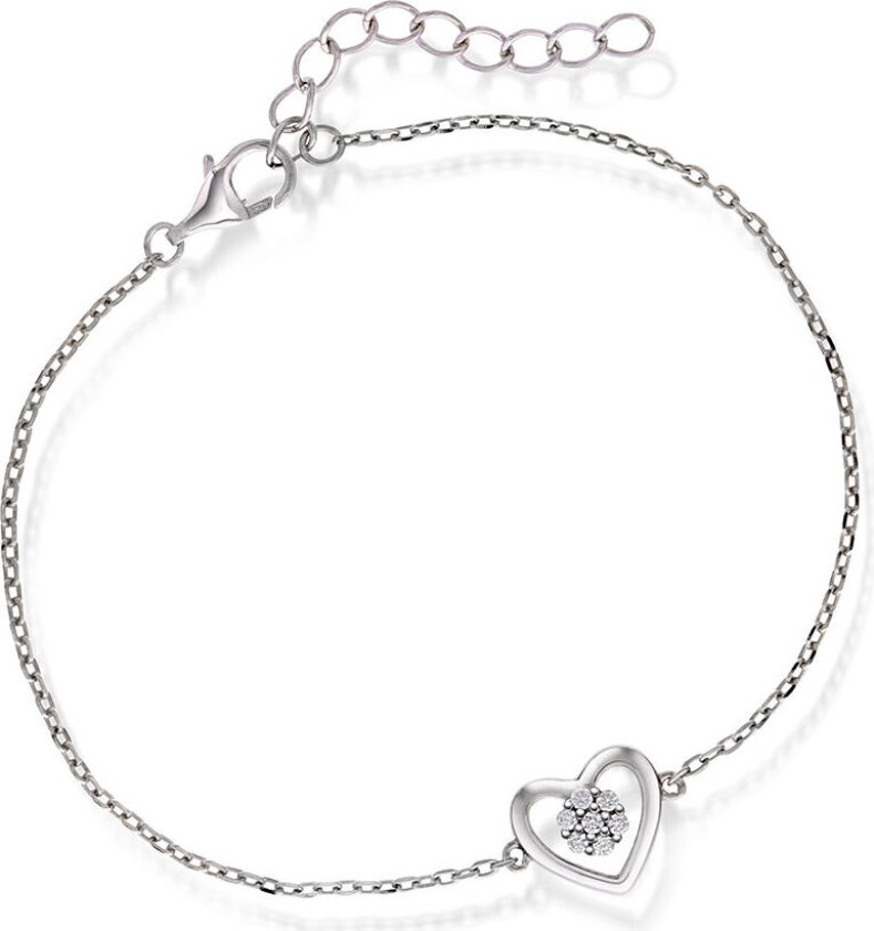 Armbånd i sølv med zirkonia