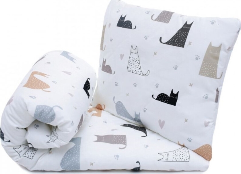 Sengesett Med Fyll 80X100 Cm Kattefamilie