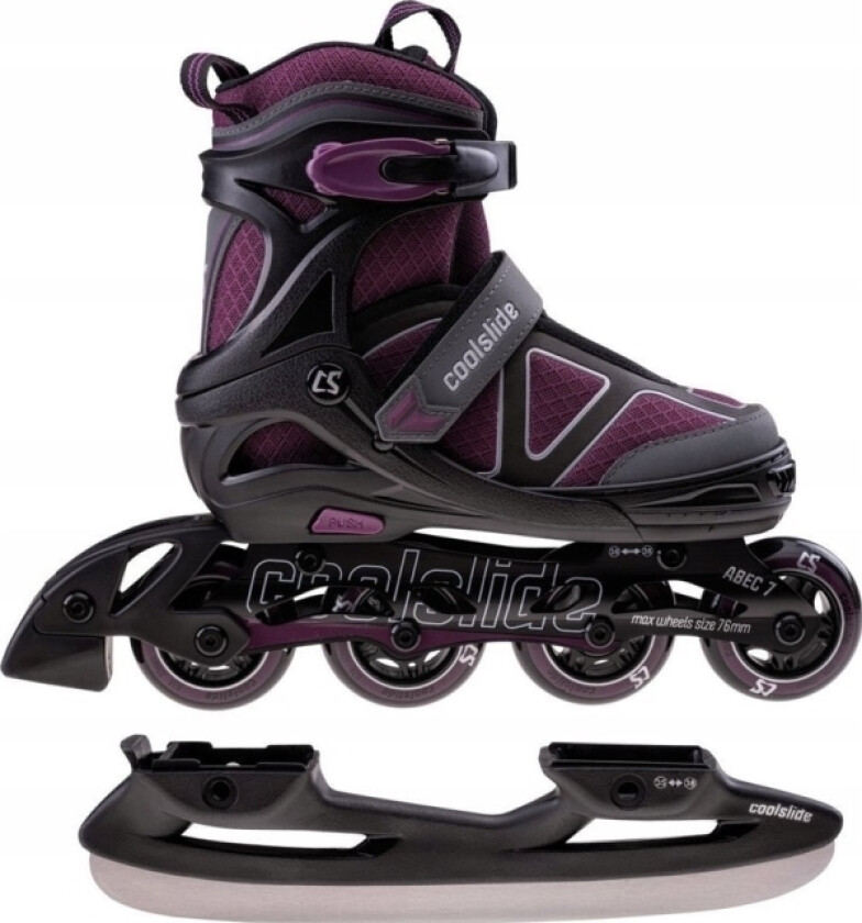 Coolslide Buttersi Rulleskøyter Med Utskiftbart, Justerbart Blad, Lilla, Størrelse 31-34
