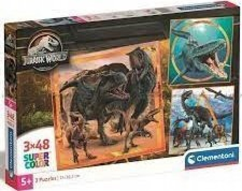 Puzzle 3X48el Supercolor Square Jurassic World 25314