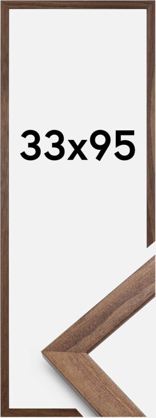 Ramme Stilren Akrylglass Valnøtt 33x95 Cm