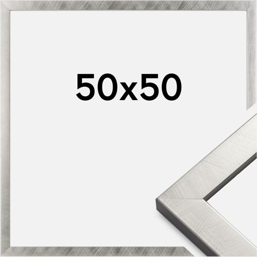 Ramme Uppsala Akrylglass Sølv 50x50 Cm