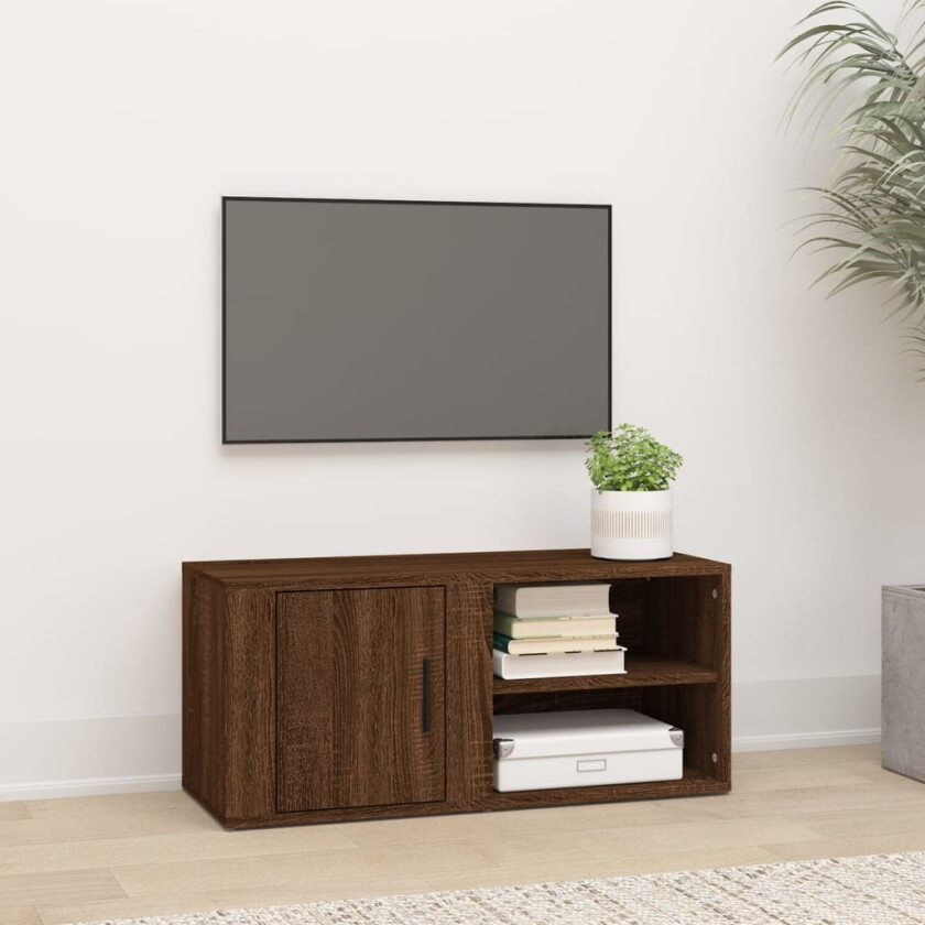TV-benk sonoma eik 80x31,5x36 cm konstruert tre