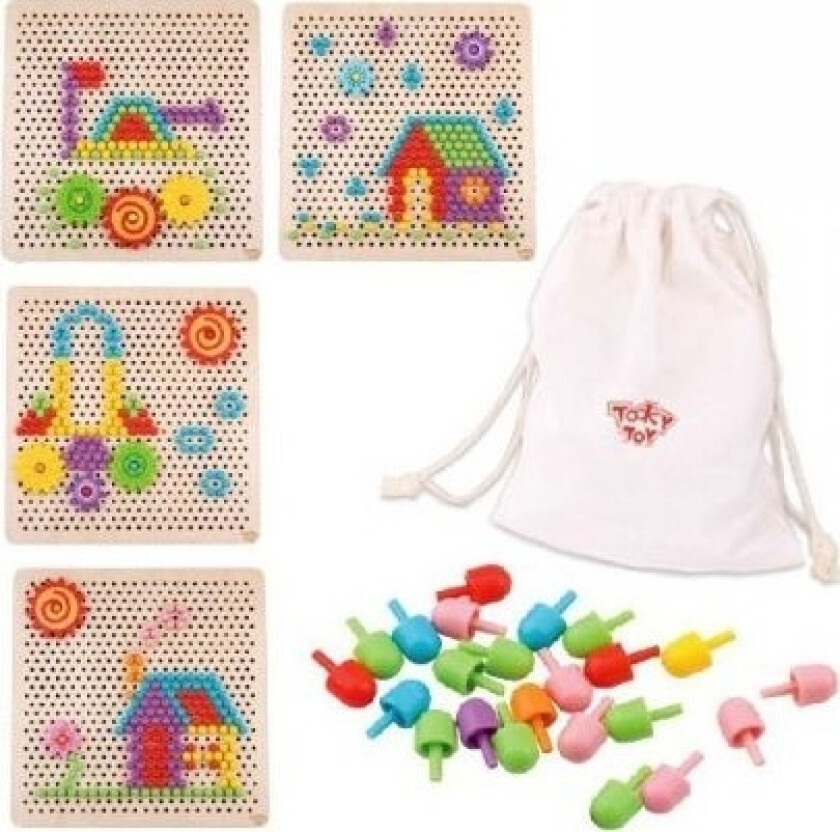 Mosaikkpuslespill Med Pinner Pin 88 Deler