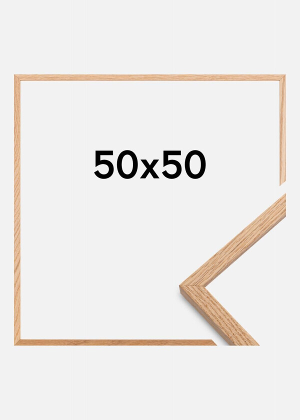 Ramme Oslo Akrylglass Eik 50x50 Cm