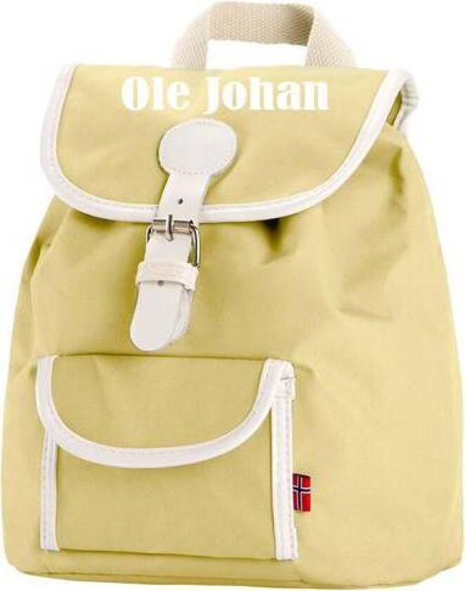 Barnesekk 8,5 Liter Med Navn, Lys Gul