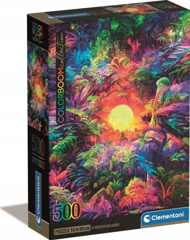 Puslespill 500 Stykker Kompakt Psykedelisk Jungle Sunrise