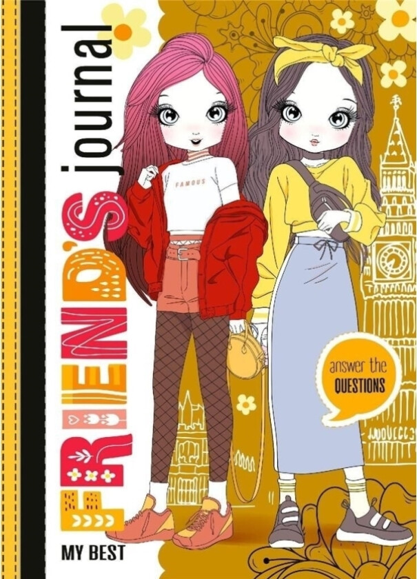 Fresh Friends Notatbok 135X197/48K Tw Gul Glitter